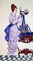 Молодая женщина с шляпкой. Dartey, 1913.