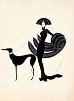 Женщина в черном. Erte/