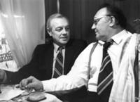 Кадр из фильма 'Красная стрела', СССР, 1986. На фо
