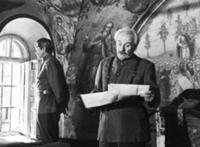 Кадр из фильма 'Голова Горгоны', СССР, 1986. На фо