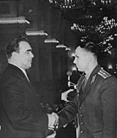 no date.
Yuri Gagarin with Brezhnev

Supplied B