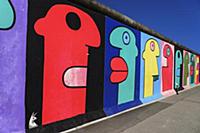 Germany, Berlin, The East Side Gallery, a 1.3  km 