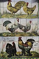 Spain, Madrid, Ornately patterned tiles.