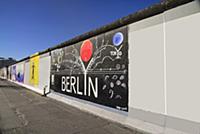 Germany, Berlin, The East Side Gallery, a 1.3  km 