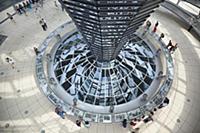 Germany, Berlin, Mitte, Reichstag building with gl