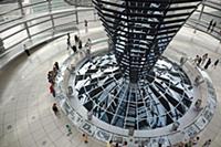 Germany, Berlin, Mitte, Reichstag building with gl