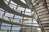 Germany, Berlin, Mitte, Reichstag building with gl