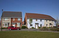 England, West Sussex, Felpham, New terraced housin