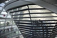 Germany, Berlin, Mitte, Reichstag building with gl