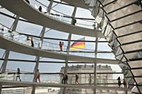 Germany, Berlin, Mitte, Reichstag building with gl