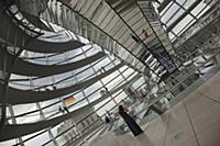 Germany, Berlin, Mitte, Reichstag building with gl