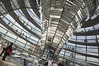 Germany, Berlin, Mitte, Reichstag building with gl