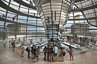 Germany, Berlin, Mitte, Reichstag building with gl