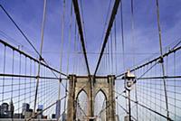 USA, New York, Brooklyn Bridge. View across bridge