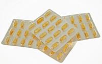 Health, Medicines, Yellow capsules in blister pack