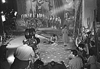 Съемки фильма: 'Карнавальная ночь', (1956).