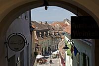 ROMANIA / Transylvania / Sibiu / View through pass