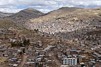 PERU / Puno / View across Puno at Lake Titicaca

