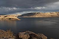 PERU / Puno / Sillustani / Evening light at Lago U
