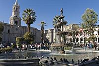 PERU / Arequipa / Historic town / Plaza de Armas /