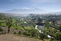 PERU / Arequipa / View across Chilina valley and V