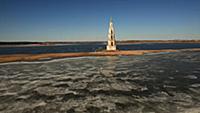 Колокольня в Калязине, на реке Волга во время 'низ