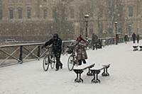 Мост искусств (Pont des Arts), соединяющий Лувр и 