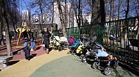 Краснопресненский район. Москва, Россия. 17 марта 