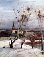 The Rooks have Returned, 1871 (oil on canvas). Art