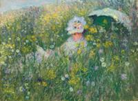 In the Meadow, 1876 (oil on canvas) , artist: Mone