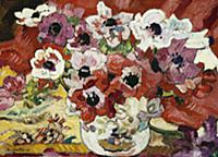 Vase of Anemones (oil on canvas) , artist: Valtat,