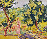 In the Artist's Garden at Choisel, c.1935 (oil on 