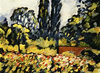 The Flower Garden at Choisel, c.1931 (oil on canva