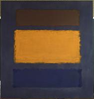 Brown, Orange, Blue on Maroon, 1963 (oil on canvas