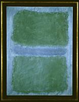 Green Divided By Blue (acrylic on paper) , artist: