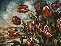 Tulips, c.1947 (oil on canvasboard) , artist: Chir