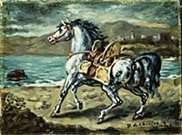 Horse with a Yellow Saddle (oil on canvas) , artis