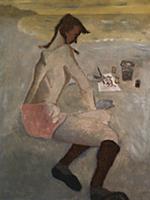 March with Pigtails, c.1944 (oil on canvas) , arti