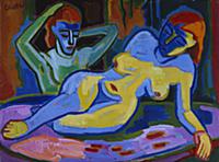 Two Papers, 1953 (oil on canvas) , artist: Schmidt