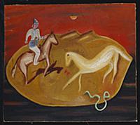 Rider, White Horse and Serpent, 1924 (oil on canva