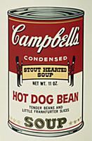 Hot Dog Bean Soup, from 'Campbell's Soup II', 1969