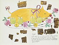 Piglet, c.1958 (hand-coloured w/c & gold leaf on o