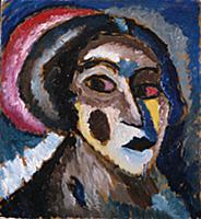 Head (Portrait Klamm), 1913 (oil on board) , artis