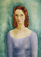 Portrait of a Woman (oil on canvas) , artist: Kisl