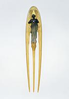 Comb, c.1900 (horn, glass & sapphire) , artist: La