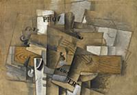 Still life with violin, 1913 (oil & charcoal on ca