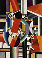 Still life, 1919 (oil on canvas) , artist: Leger, 