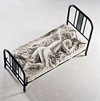 Lady in Bed, 1973 (plaster & metal) , artist: Sega