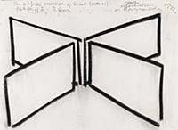 Drawing for 'Circuit', 1972 (charcoal on paper) , 