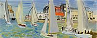 Boats at Le Havre, 1938 (oil on canvas) , artist: 